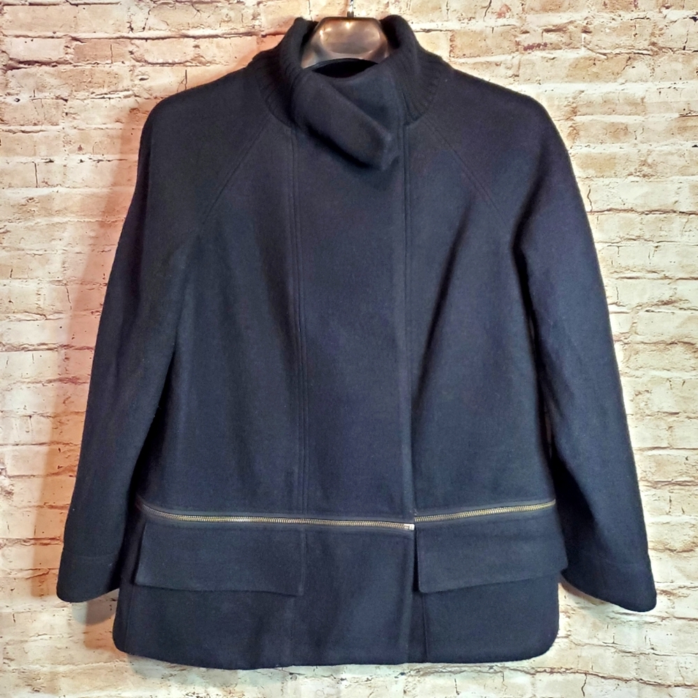 Vince Wool Convertable Double Breasted Coat Sz M EUC
